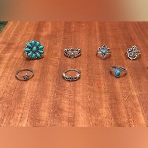 Set of 8 Finger Rings, BN